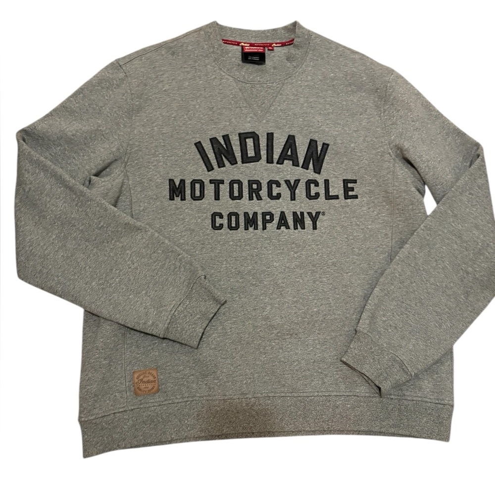 Indian Motorcycle Gray Men's Sweatshirt Sz XL
